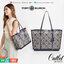 OUTLET 】TORY BURCH FACTORY MONOGRAM JACQUARD LARGE TOTE BAG (L) กระเป๋าถือหรือสะพายดีไซน์ยอดนิยมจาก TORY BURCH FACTORY OUTLET วัสดุ Woven Jacquard & Leather ทอลาย Jacquard Singnature แบรนด์รอบใบปราณีตสวยอยู่ทรงเป็นเอกลักษณ์ ใบใหญ่กำลังดี กว้างและจุได้เยอะ
