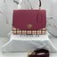COACH TILLY TOP HANDLE SATCHEL WITH GINGHAM PRINT (COACH F76615) BROWN PINK MULTI/GOLD