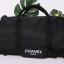 Chanel Duffel / Travel Bag กระเป๋าแบรนด์ Chanel VIP gift Bag ของแท้ 100% ใช้เป็นกระเป๋าเดินทางหรือหิ้วไปฟิตเนส ไปยิม เก๋ๆก็ได้ค่ะ หัวซิปปั้มโลโก้ ด้านในเป็นช่องกว้าง และมีอีกหนึ่งช่องซิป ทำจากผ้าหนาผิวมัน กันน้ำได้ ดูเรียบ แต่หรู มาพร้อมสายยาว ถอดสายได้ ก