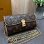 ORI หนังแท้ | LV Ivy chain wallet Bag กระเป๋าสะพายใบเล็ก ดีไซน์กระเป๋าสตางค์โซ่ โดดเด่นด้วยลาย Monogram Reverse Canvas เอกลักษณ์ของ Maison มอบลุคใหม่สดใส