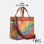COACH Field Tote 22 In Rainbow Signature Canvas C5142 พร้อมส่งที่ไทย