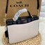 COACH SMALL GEORGIE TOP HANDLE IN BLOCKED SIGNATURE CANVAS ((6504//0468//6192//6015)) compact body portable shoulder bag 🌈ห้ามพลาด รุ่นแนะนำค่าา! พร้อมส่งทันที! กระเป๋าหิ้ว//สะพายข้างได้ วัสดุหนังแท้ 🔺หนึ่งใบทำลายหนังผสมกัน3แบบได้ลงตัวสวยง