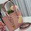 ของแท้ 100% Micheal Kors Genuine Leather Mini Tote Bag สีชมพูนู๊ด