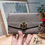 TORY BURCH KIRA MIXED MATERIALS MEDIUM FLAP WALLET กระเป๋าสตางค์ใบกลาง รุ่นยอดนิยม ดูหรูหรา ดูแพง ดีไซน์คลาสสิค ขนาดกำลังพอเหมาะ