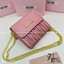Miu Miu Quilted Wallet On Chain / MIU MIU Wallet Nappa Matelassé Leather กระเป๋าสตางค์หนังแนปป้า พร้อมสายสะพายอะไหล่ทอง