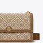 สีใหม่ Hazelnut Large Size TORY BURCH T Monogram jacquard shoulder bag ฮอตไอเท็ม ที่สาวๆเค้ารู้กัน!! กระเป๋าสะพายไหล่ ดีไซน์ทรงสวย คลาสสิคแฝงความหรู วัสดุผ้า jacquard ตัดขอบด้วยหนังแท้ เปิด-ปิดด้วยกระดุมแม่เหล็ก ใช้งานง่าย ภายในโล่งกว้าง แบ่งสัดส่วนสวย ใส