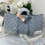 LV Keepall Bandoulière 50 denim classic travel bag กระเป๋าเดินทางสุดคลาสสิก สวยทำถึง! ต้อนรับซัมเมอร์ให้โดดเด่นกว่าใครออกแบบใหม่ด้วยผ้าเดนิมสีซีดพร้อมลายโมโนแกรมปั้มนูน