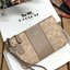 ของแท้ COACH SMALL WRISTLET IN COLORBLOCK SIGNATURE ((32445)) ✔️กระเป๋าคล้องมือ วัสดหนัง pvc อย่างดี ลายซิกเนเจอร์
