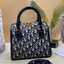 DIOR SMALL BOSTON BAG Blue Oblique Embroidery and Smooth Calfskin / DIOR Box Bag พร้อมส่ง กระเป๋าสะพายทรงกล่อง New for Winter 2023 คอลผู้ดี สวยหรู ตอบโจทย์และแมทช์ได้กับทุกลุคทุกสไตล์