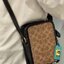 Coach Zip Camera Bag In Signature Canvas CA182 พร้มส่งที่ไทย Camera Bag Men’s retro classic Aging men’s cross-body Bag, mobile Bag Camera Bag