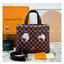 TOP ORI หนังแท้ | LV Mini Shopper Tote Bag Damier Phriendship Canvas กระเป๋าทรงโท้ท ดีไซน์แครี่ออลขนาดเล็กที่ได้แรงบันดาลใจจากดีไซน์กระเป๋าช้อปปิ้งคลาสสิก