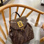 FENDI BACKPACK MONOGRAM กระเป๋าเป้เฟนดิ ทรงขนมจีบเปิดหน้า ผ้าทอลาย งานสวยปั้มทุกจุด ขนาดกำลังดีทรงน่ารักน่าใช้มากค่ะ ลายโมโนแกรมสวยตามฉบับแบรนด์ เด่นด้วยลายสัญลักษณ์แบรนด์ที่ฝากระเป๋า ตัดกับอะไหล่สีทอง ตกแต่งที่คล้องสายด้วยโลโก้ตัว FF สวยสะดุดตา ภายในกระเ