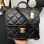 Chanel Mini Handle Flap bag / Chanel mini square flap bag with handle “school memory bag” เกรดออริจินอล กระเป๋าสะพายทรงเหลี่ยมมาใหม่ พร้อมหูหิ้วด้านบน งานหนังสวยมาก เปิดด้านหน้า หนังคาเวียร์ลายคลาสสิค รุ่นยอดนิยมไอเท็มฮิต