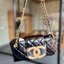 Chanel 24C bag / CHANEL WITH CHAIN / CHANEL Casual Style กระเป๋าสะพายหนังนิ่มลื่นเงาสวย