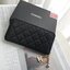 พร้อมส่งรุ่นขายดี! Don't Miss! Chanel Beaute Wallet Complimentary VIP Gift With Purchase (GWP) กระเป๋าสตางค์พรีเมี่ยมกิ๊ฟ จาก Chanel Cosmetic Counter Duty free วัสดุหนังคาเวียร์สวยหรูเปิดปิดด้วยซิปสะดวกใช้ ด้านหน้าประดับโลโก้แบรนด์อะไหล่ทอง ภายในมีช่