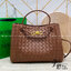 BOTTEGA Medium Andiamo embellished intrecciato leather tote 32cm กระเป๋าสะพายดีไซส์สานเป็นเอกลักษณ์ หนัง nappa นิ่มสวยงาม