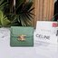 สีใหม่พร้อมส่ง! สีเขียวเหนี่ยวทรัพย์!✴️ NEW IN! CELINE SHORT WALLET VIP GIFT WITH PURCHASE (GWP) พรีเมี่ยมกิ๊ฟ Limited จาก CELINE HAUTE PARFUME DUTYFREE COUNTER หนังเรียบสวยอยู่ทรงมีโลโก้ด้านหน้าเปิดปิดด้วยฝาพับกระดุม