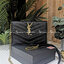 VIP 】YVES SAINT LAURENT YSL BAG VIP GIFT WITH PURCHASE GWP พรีเมี่ยมกิ้ฟ Limited จาก YSL DUTY FREE COUNTER ดีไซน์ทรงสี่เหลี่ยมหนังคาร์เวียขึ้นลายริ้วสวยอยู่ทรงเปิดปิดด้วยฝาปิด Envelop กระดุมแม่เหล็กด้านหน้าประดับโลโก้แบรนด์อะไหล่ทอง ภายในโล่งสามารถใส่มือถ