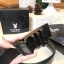 ไอเท็มแนะนำห้ามพลาด! PLAYBOY MEN LEATHER BELT (Free Size) เข็มขัดหนังสีดำรุ่นขายดีจาก Playboy หัวเข็มขัดโลหะดำเรียบปั้มโลโก้คุณภาพดีตามแบบฉบับของแบรนด์ ดีไซน์คลาสสิคเข้าได้กับทุกชุดสามารถปรับเลื่อนฟรีไซน์ได้หลายระดับ ตัดสายเองได้ มาพร้อมกล่องแบรนด์ค่ะ ไอเ