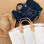 Chanel Shopping Bag VIP Gift denim canvas and leather กระเป๋าผ้าแคสวาส งานปักมุกหรูหรามาก เกินเรื่องมาก ดูแพงสุด!! งานแพงงานสวยจ้า ใบใหญ่จุใจใส่ของได้เยอะ ตามคำเรียกร้อง ถือชิคๆๆ เหมาะกับSummerสุดๆ มีใบเดียวจบ สวยหรูคุณนายสุดๆเลิศมากค่า