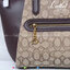 Coach Elise Satchel In Signature Canvas Product Details Signature coated canvas and refined calf leather Inside zip and snap pockets Zip-top closure, fabric lining Handles with 4 1/2" drop Outside zip pocket
