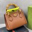VIP GIFT 】หนังแท้ GUCCI Diana mini tote bag กระเป๋างานหูไม้ไผ่สุดคลาสสิก ดีไซน์มาใหม่พร้อมเข็ดขัดหนังสีสะท้อนแสงประดับตรงหูกระเป๋า ขนาดมินิกำลังน่ารักเลยค่ะ วัสดุหนังแท้ อะไหล่ทอง งานสวยตั้งอยู่ทรง มีสายสะพายยาว 1เส้น สามารถปรับระดับได้-ถอดได้ งานเก๋ไก๋ที