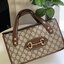 VIP GIFTbag 】GUCCI Horsebit 1955 mini leather-trimmed printed coated-canvas tote คอลเลคชั่นใหม่ล่าสุด ดาราเซเลปใช้กันเพียบ กระเป๋าถือ ดีไซน์สวย เชื่อได้เลยใบนี้สาวๆต้องหลงรัก จนวางไม่ลงเลยน้า
