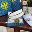 Tory burch Midnight with Tag Logo Monogram Embossed Leather Belt เป็นเข็มขัดที่ตอบโจทย์ของคุณได้อย่างลงตัวทุกสไตล์การแต่งตัว ไม่ว่าจะใส่คู่กับเดรสหรือกางเกงยีนส์ก็ดูดีทีเดียว เพราะหัวเข็มขัดโดดเด่นด้วยดีไซน์ทรงกลมรูป Double T ที่เป็นสัญลักษณ์ประจำแบรนด์ ส