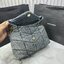 YSL PUFFER SMALL in suede and denim / YSL Loulou Denim Shoulder bag กระเป๋าสะพายเดนิมเย็บลายเชฟรอนควิลท์ เกรดออริ 1:1