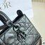 DIOR Lady D-Sire My ABCDior Bag Macrocannage Crinkled Leather กระเป๋าสะพายซีซันใหม่ ดีไซส์หนังย่น โทนดำทั้งใบสวยหรูคลาสสิก เกรดออริ 1:1 ใช้งานต่างประเทศได้