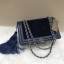Pedro Velvet Tassel shoulder Bag รุ่นใหม่ชนช้อป!! จากแบรนด์ในเครือ charles&keith กระเป๋าสะพายข้างทรงกล่อง ตั้งอยู่ทรง สายสะพายโซ่ร้อยหนัง อะไหล่ทองทั้งใบ ด้านข้างประดับพู่สุดหรูสามารถสะพายได้ทั้งสายเดี่ยวและสายคู่ ภายในมีช่องซิปแยก สามารถใส่กระเป๋าสตางค์ท