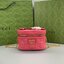 GUCCI GG MATELASSE TOP HANDLE MINI BAG กระเป๋าสะพายไซส์มินิพร้อมสายโซ่สีชมพู หนังแท้ เกรดออริจินอล 1:1 เกรดดีสุด สลับแท้