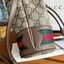 GUCCI Ophidia mini small GG bucket bag กระเป๋าถือหรือสะพายข้าง ขนาดเล็ก ทรงขนมจีบ วัสดุผ้าใบ+หนังแท้ พร้อมแถบลายทางสีเขียวและสีแดงด้านล่าง ด้านในโล่ง มี1ช่องเล็ก สายยาวถอดสายไม่ได้ ปรับระดับได้ ใบนี้เรียบหรูดูดีสุดๆไม่ควรพลาดค่า