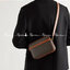 VIP 】หนังแท้ YSL SAINT LAURENT Leather-Trimmed Monogrammed Coated-Canvas Messenger Bag