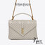 หนังแท้ YSL college large chain bag in quilted leather 30cm กระเป๋าสะพายใบใหญ่ ดีไซน์ทรงสวยหรู ตอบโจทย์ได้ทุกสไตล์ ภาพสินค้าถ่ายจากงานขายจริง ใช้งานต่างประเทศได้