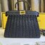 พร้อมส่ง 3 สี FENDI Peekaboo ISeeU Medium interlace leather bag กระเป๋าสะพายดีไซส์สาน ใช้ได้ 2 ด้าน 🧡 เกรดออริจินอล 1:1 สลับแท้
