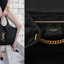 YSL icare maxi shopping bag in quilted lambskin / YSL tote bag กระเป๋าไซส์ใหญ่ พร้อมใบเล็ก หนังบุนิ่มเย็บลายตาข่าย (Quilted Bag) ดีไซน์คล้ายตะกร้าช็อปปิ้ง โฉบเฉี่ยวกว่าหลายระดับด้วยการประดับฮาร์ดแวร์ทองเหลืองในตัวอักษร YSL บนหนังสีดำสร้างความสะดุดตา มอบสไ