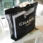 MUST HAVE! Chanel Cosmetic Shopping Bag กระเป๋าสะพายใบใหญ่ VIP Gift With Purchase Limited Edition พรีเมี่ยมกิ้ฟของแท้จาก Chanel Cosmetic Counter ใบใหญ่วัสดุ Nylon โปร่งลายทางปั้มโลโก้แบรนด์ เปิดปิดด้วยแถบแม่เหล็กซ่อนด้านในปากกระเป๋าบุที่ฐานเพื่อรับน้ำหนัก