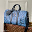 LV Keepall Bandoulière 35 Abyss Blue Monogram Aquagarden / LV Travel Bag เกรดท็อปออริจินอล มีความละเอียดของเนื้องานมากที่สุด ปราณีตตรงปกทุกใบ ใช้สลับของแท้ได้ ใช้งานต่างประเทศได้ เข้าออกผ่านทุก ตม. สุดยอดเดอะเบสท์ไอเท็ม สวยหรู ผู้ดี หรูหรา ดูแพงมาแต่ไกล