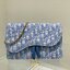 Dior Saddle Pouch Blue Oblique Jacquard / Dior oblique Saddle pouch เกรดใช้งานสลับของจริง ออริจินอล ภาพสินค้าถ่ายจากงานขายจริง ใช้งานต่างประเทศได้