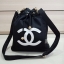 New Arrival !! กระเป๋าทรง nylon bucket style จับจีบน่ารัก ของแท้จากงาน vip gift เคาเตอร์แบรนด์ chanel ตัวกระเป๋าทรงจากไนล่อน กันน้ำทั้งใบ อะไหล่ทองปั้มแบรนด์ ด้านหน้าปักเลื่อม CC สุดหรู ด้านในจุของได้เยอะ บุผ้าปั้มแบรนด์พร้อมช่องซิปอีกหนึ่งช่อง ใส่ ipad m