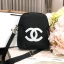 Chanel Shoulder Bag Gift With Purchase (GWP) กระเป๋าสะพายพรีเมี่ยมเเท้จาก Chanel Cosmetic Counter วัสดุ Nylon&Polyester 100% สีดำด้านหน้าประดับโลโก้แบรนด์สีขาววิ้งๆสวยหรูดูดี เปิดปิดด้วยซิป หัวซิปแบรนด์อะไหล่ทอง ซับในสกรีนโลโก้ ภายในมี1ช่องซิป กว้างและจุส