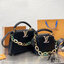 LV Capucines BB MM top handle with a multicolored chain on which gold-color links alternate / LV BAG พร้อมส่ง 2 ไซส์ ที่สุดของความสวยในราคาเบาๆ กระเป๋าถือสุดหรู ดีไซน์ทรงคลาสสิค พร้อมสายโซ่อะไหล่ทองหลากสีหรูหรา