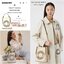 BURBERRY FRAGRANCES CROSSBODY BUCKET BAG วัสดุ Canvas & Leather สวยหรูอยู่ทรงมาพร้อมกระเป๋าคลัชใบเล็กสีน้ำตาลเข้าชุด