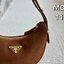 PRADA Arqué Suede Shoulder Bag Cocoa Brown กระเป๋าทรงโฮโบงานหนังกลับที่มาแรงมากๆ สวยเด่นเป็นเอกลักษณ์ ดีไซน์เรียบแต่มากมีอยู่จริง สวยดูแพง