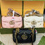 GUCCI GG Marmont Shoulder Bag with monogram-plaque กระเป๋าสะพายรุ่นคลาสสิค ดีไซน์ใหม่ ตกแต่งโลโก้ GG เต็มใบ เพิ่มความลูกคุณลักชูไปอีก สีสวยขับผิว ดูแพง อัพลุคได้สบายๆ