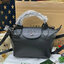 ของแท้ 100% Longchamp LE PLIAGE CUIR TOP HANDLE BAG Color: Black,Orange,Sienna, Navy,Nordic,Grey,Lichen