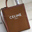 พรีเมี่ยมกิ๊ฟแท้ 100% 】พร้อมส่งที่ไทย!! ที่นี่ที่เดียว CELINE VERTICAL CABAS IN TEXTILE AND CALFSKIN TOTE BAG งานหนังแท้ ผ้าแคนวาสคุณภาพดี