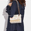 COACH C9230 KLARE CROSSBODY IN SIGNATURE CANVAS WITH FLORAL EMBROIDERY น้องใหม่คอลล่าสุด กับกระเป๋าสะพายข้าง โทนสีละมุนลูกคุณหนู ดีไซน์ปักดอกไม้เพิ่มลูกเล่น ให้ดูแพง วัสดุผนังแคนวาสสลับหนังแท้ สายสะพายโซ่สลับหนัง สะพายยังไงก็ขับผิว เปิด-ปิดด้วยกระดุมแม่เห