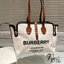 BURBERRY FRAGRANCES TOTE BAG พร้อมส่งรุ่นใหม่!! BURBERRY LARGE LONDON TOTE BAG IN WHITE / Burberry Canvas Logo Tote Bag กระเป๋าสะพายไหล่ทรงช้อปปิ้ง ทรงคลาสสิค ฮิตตลอดกาล